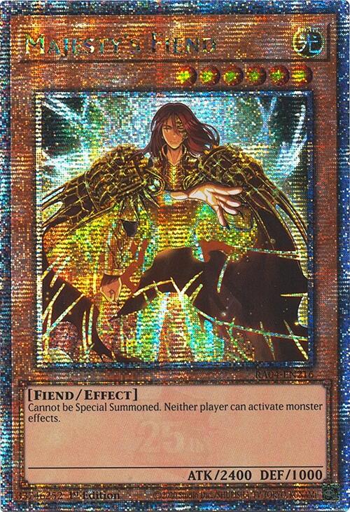 Majesty's Fiend [RA04-EN216] Quarter Century Secret Rare | Card Merchant Takapuna