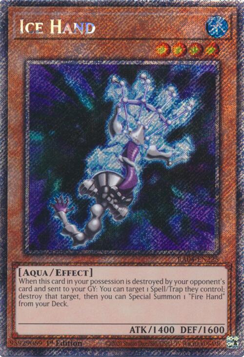 Ice Hand [RA04-EN225] Platinum Secret Rare | Card Merchant Takapuna