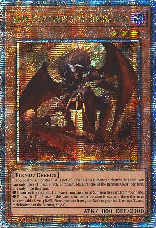 Scarm, Malebranche of the Burning Abyss [RA04-EN233] Quarter Century Secret Rare | Card Merchant Takapuna