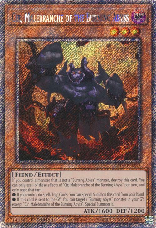 Cir, Malebranche of the Burning Abyss [RA04-EN235] Platinum Secret Rare | Card Merchant Takapuna