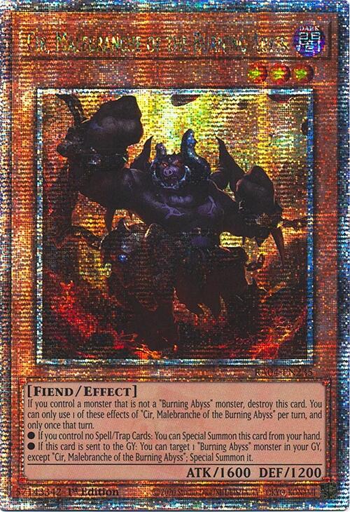 Cir, Malebranche of the Burning Abyss [RA04-EN235] Quarter Century Secret Rare | Card Merchant Takapuna