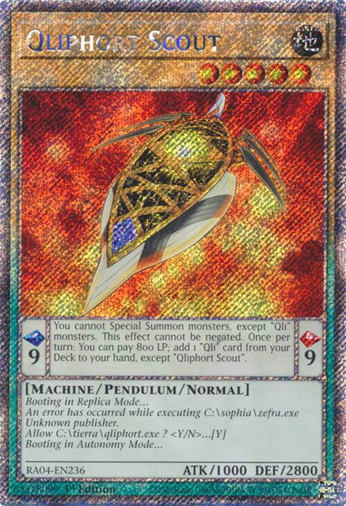 Qliphort Scout [RA04-EN236] Platinum Secret Rare | Card Merchant Takapuna