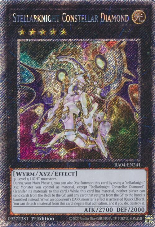 Stellarknight Constellar Diamond [RA04-EN241] Platinum Secret Rare | Card Merchant Takapuna