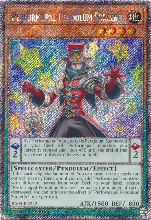 Performapal Pendulum Sorcerer [RA04-EN242] Platinum Secret Rare | Card Merchant Takapuna