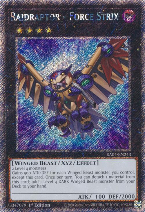 Raidraptor - Force Strix [RA04-EN243] Platinum Secret Rare | Card Merchant Takapuna