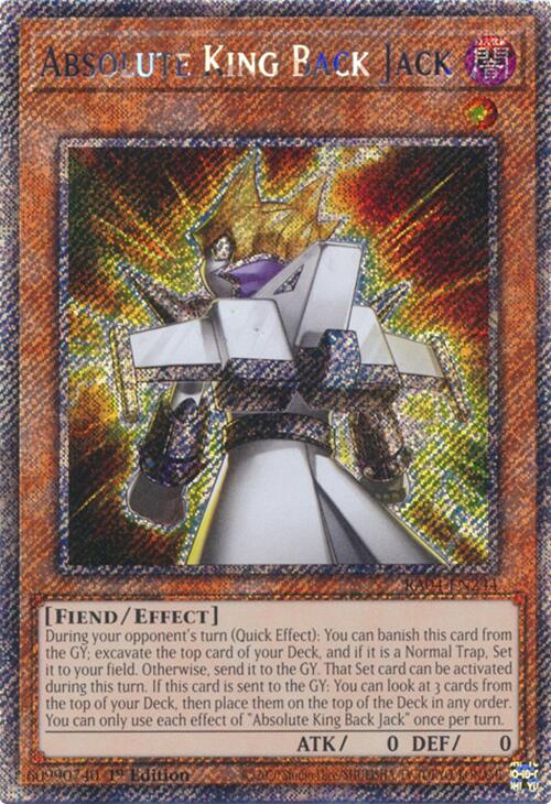 Absolute King Back Jack [RA04-EN244] Platinum Secret Rare | Card Merchant Takapuna