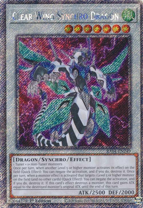 Clear Wing Synchro Dragon [RA04-EN249] Platinum Secret Rare | Card Merchant Takapuna