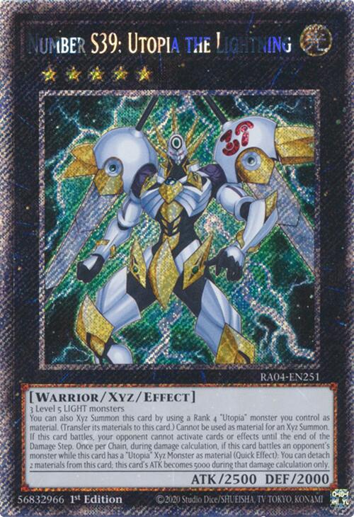 Number S39: Utopia the Lightning [RA04-EN251] Platinum Secret Rare | Card Merchant Takapuna