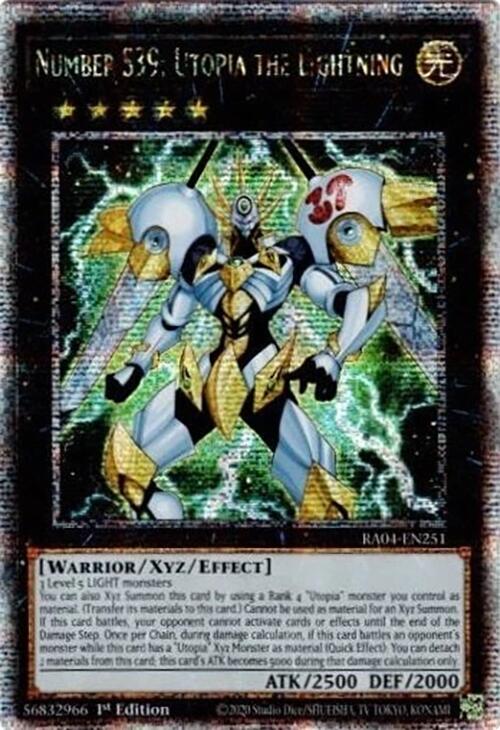 Number S39: Utopia the Lightning [RA04-EN251] Quarter Century Secret Rare | Card Merchant Takapuna