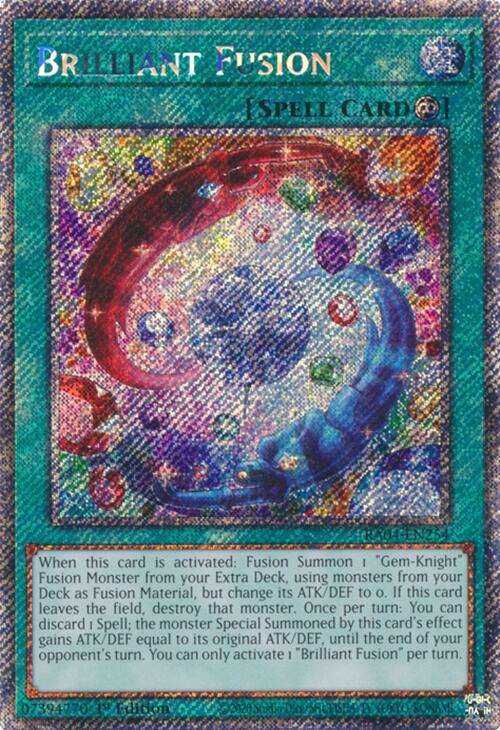 Brilliant Fusion [RA04-EN254] Platinum Secret Rare | Card Merchant Takapuna
