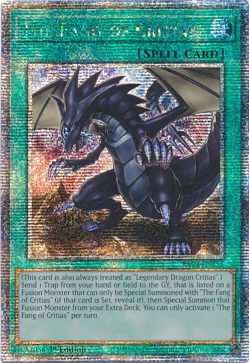 The Fang of Critias [RA04-EN255] Quarter Century Secret Rare | Card Merchant Takapuna
