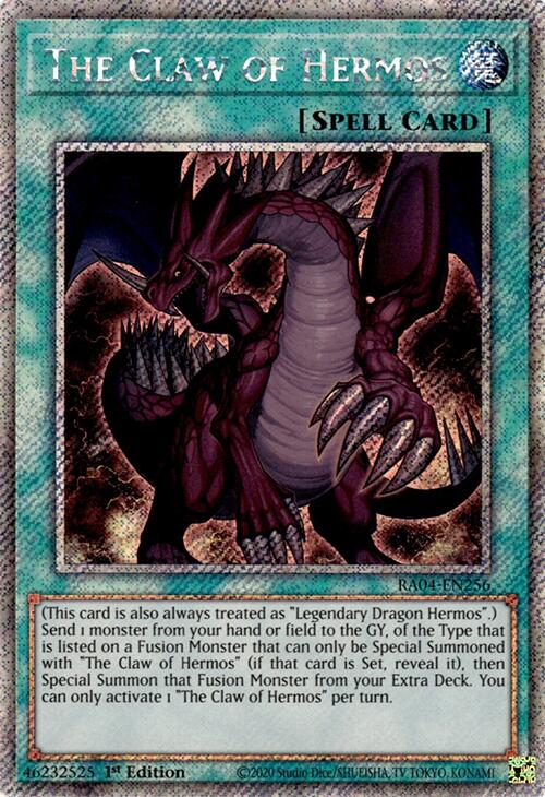 The Claw of Hermos [RA04-EN256] Platinum Secret Rare | Card Merchant Takapuna