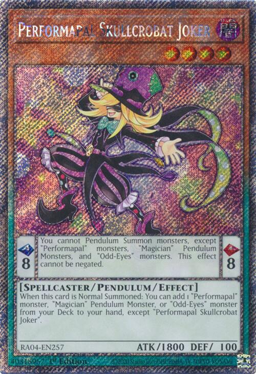 Performapal Skullcrobat Joker [RA04-EN257] Platinum Secret Rare | Card Merchant Takapuna