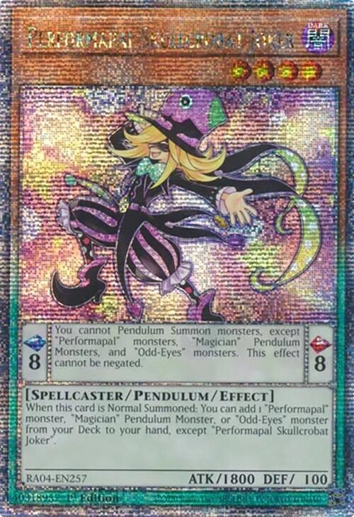 Performapal Skullcrobat Joker [RA04-EN257] Quarter Century Secret Rare | Card Merchant Takapuna