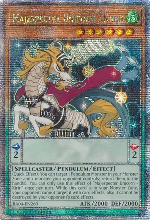 Majespecter Unicorn - Kirin [RA04-EN260] Quarter Century Secret Rare | Card Merchant Takapuna