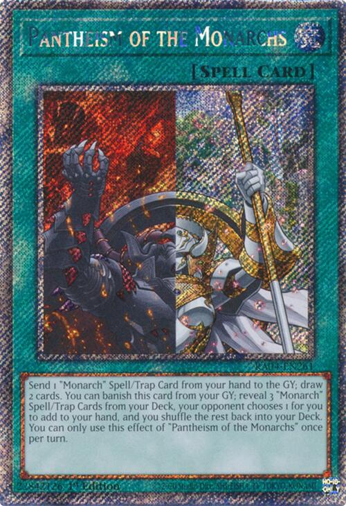 Pantheism of the Monarchs [RA04-EN261] Platinum Secret Rare | Card Merchant Takapuna