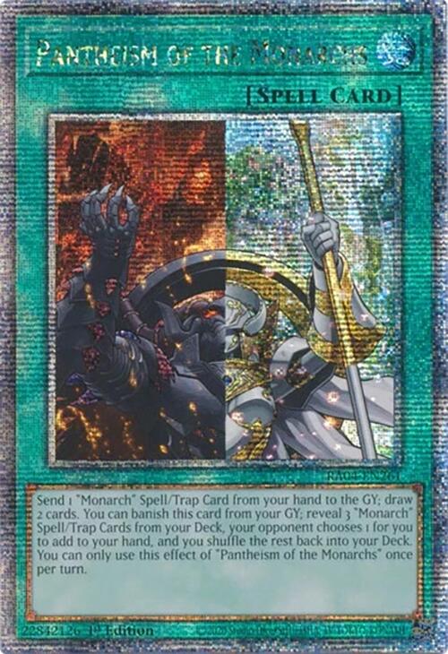 Pantheism of the Monarchs [RA04-EN261] Quarter Century Secret Rare | Card Merchant Takapuna