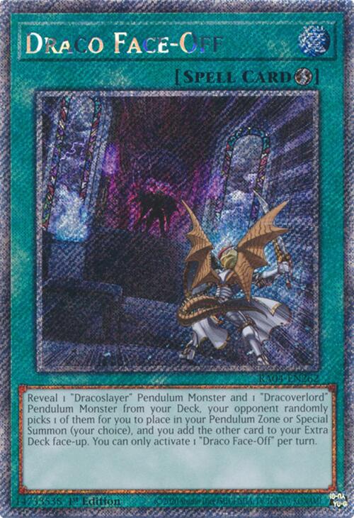 Draco Face-Off [RA04-EN262] Platinum Secret Rare | Card Merchant Takapuna