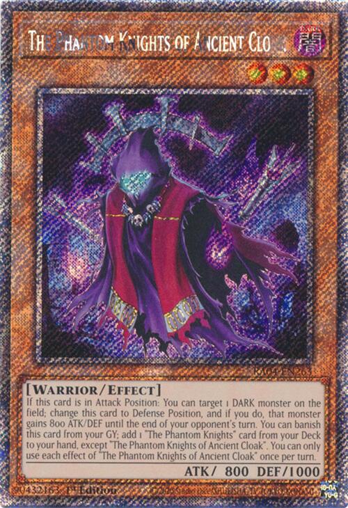 The Phantom Knights of Ancient Cloak [RA04-EN263] Platinum Secret Rare | Card Merchant Takapuna