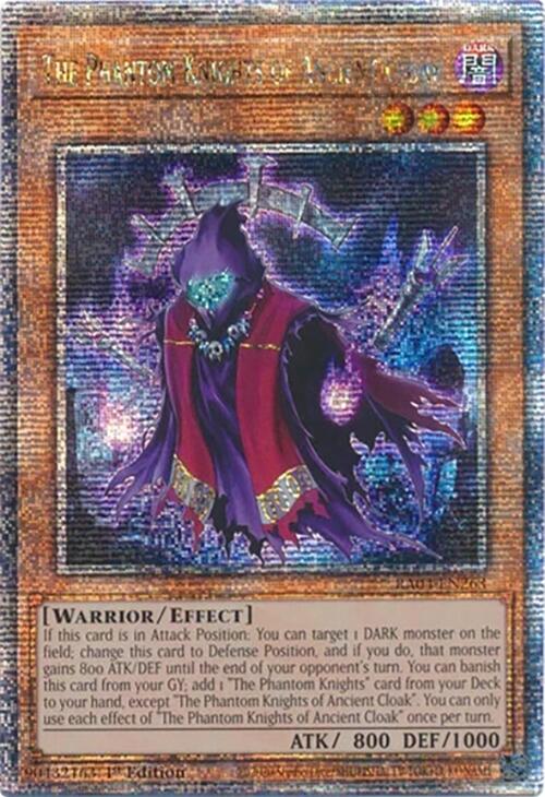 The Phantom Knights of Ancient Cloak [RA04-EN263] Quarter Century Secret Rare | Card Merchant Takapuna