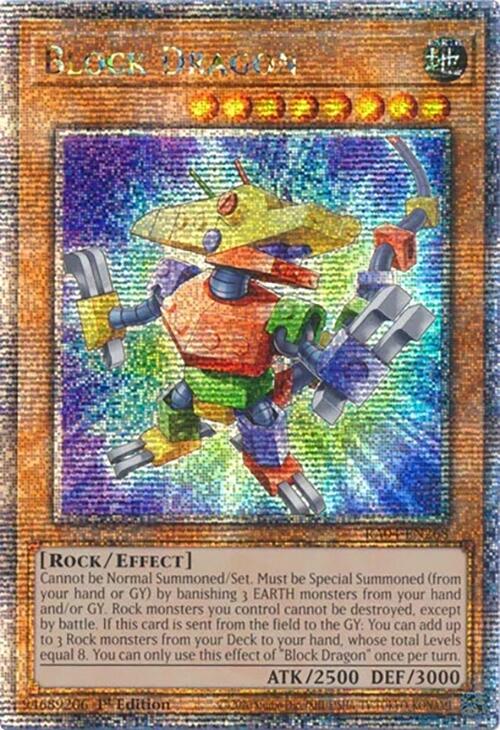 Block Dragon [RA04-EN268] Quarter Century Secret Rare | Card Merchant Takapuna