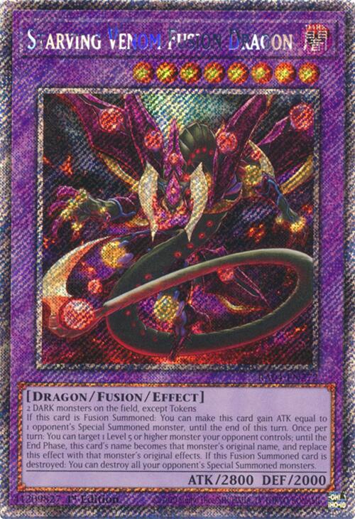 Starving Venom Fusion Dragon [RA04-EN272] Platinum Secret Rare | Card Merchant Takapuna