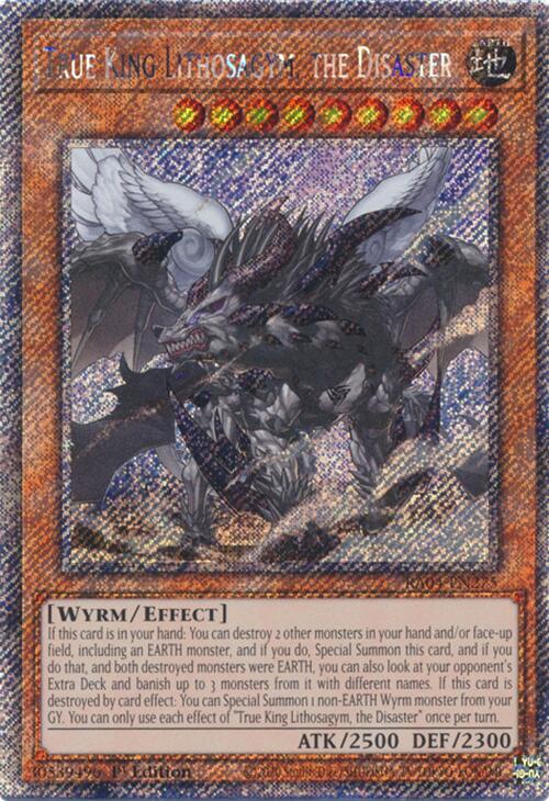 True King Lithosagym, the Disaster [RA04-EN275] Platinum Secret Rare | Card Merchant Takapuna