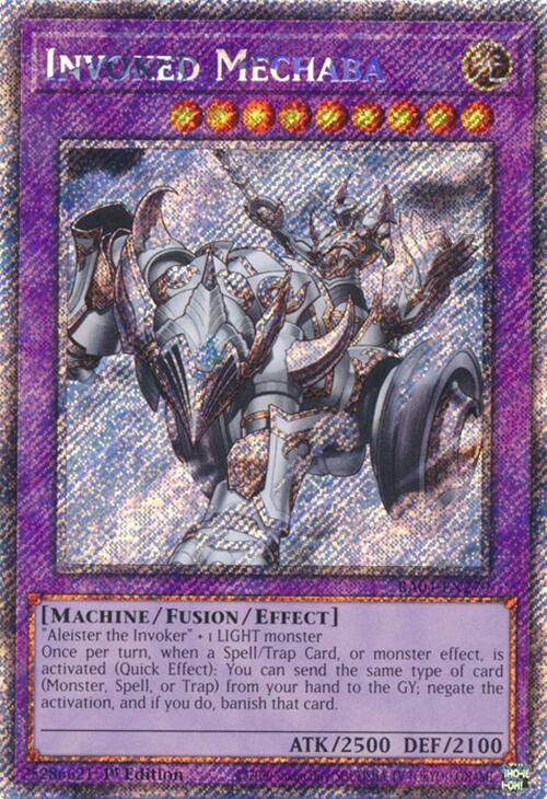Invoked Mechaba [RA04-EN279] Platinum Secret Rare | Card Merchant Takapuna