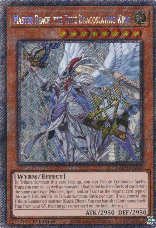 Master Peace, the True Dracoslaying King [RA04-EN283] Platinum Secret Rare | Card Merchant Takapuna