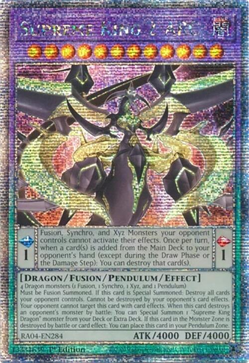 Supreme King Z-ARC [RA04-EN284] Quarter Century Secret Rare | Card Merchant Takapuna