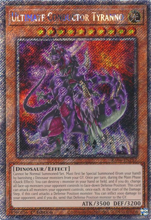 Ultimate Conductor Tyranno [RA04-EN287] Platinum Secret Rare | Card Merchant Takapuna