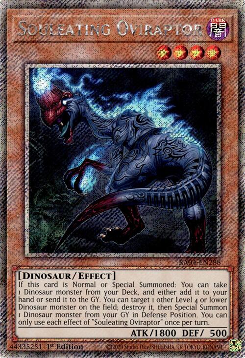 Souleating Oviraptor [RA04-EN288] Platinum Secret Rare | Card Merchant Takapuna
