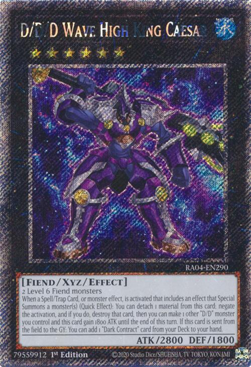 D/D/D Wave High King Caesar [RA04-EN290] Platinum Secret Rare | Card Merchant Takapuna