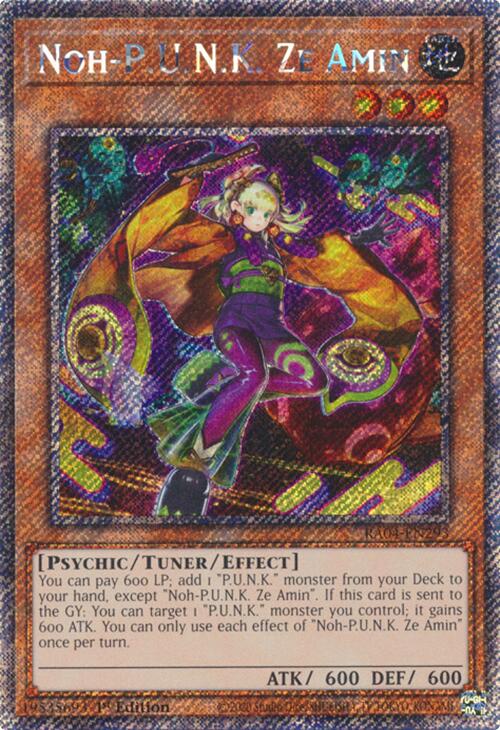 Noh-P.U.N.K. Ze Amin [RA04-EN293] Platinum Secret Rare | Card Merchant Takapuna