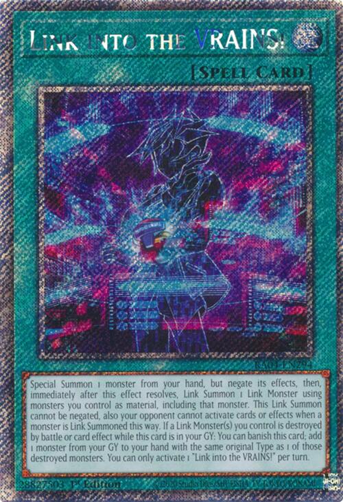 Link into the VRAINS! [RA04-EN294] Platinum Secret Rare | Card Merchant Takapuna