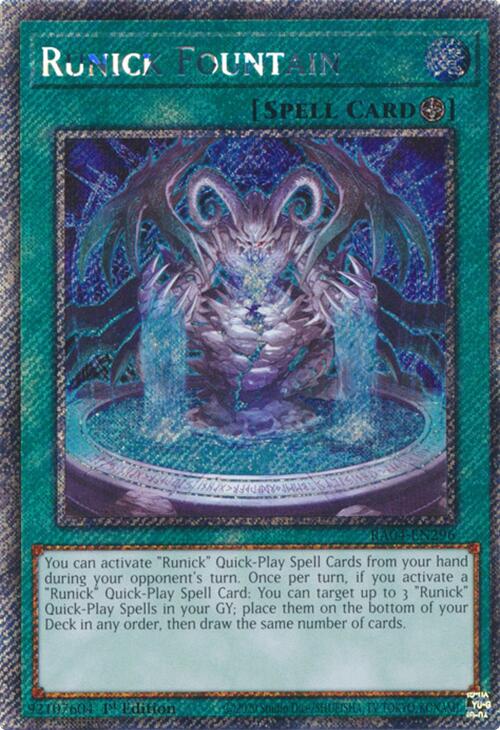 Runick Fountain [RA04-EN296] Platinum Secret Rare | Card Merchant Takapuna