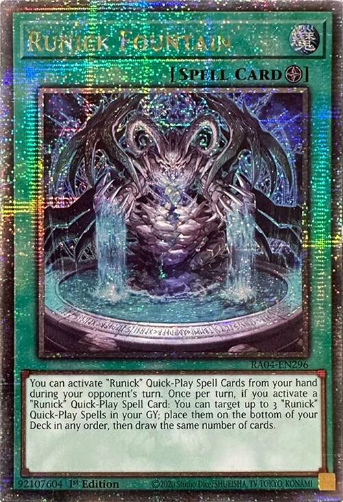 Runick Fountain [RA04-EN296] Quarter Century Secret Rare | Card Merchant Takapuna