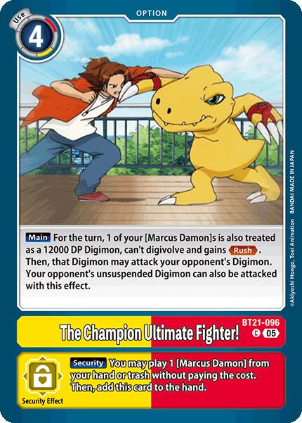 The Champion Ultimate Fighter! [BT21-096] [World Convergence] | Card Merchant Takapuna