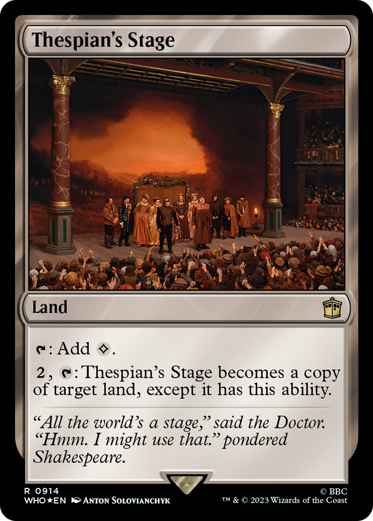 Thespian's Stage (Surge Foil) [Doctor Who] | Card Merchant Takapuna