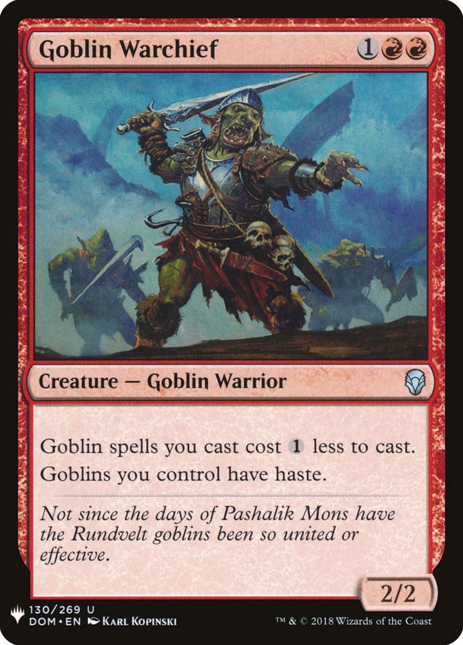 Goblin Warchief [The List] | Card Merchant Takapuna