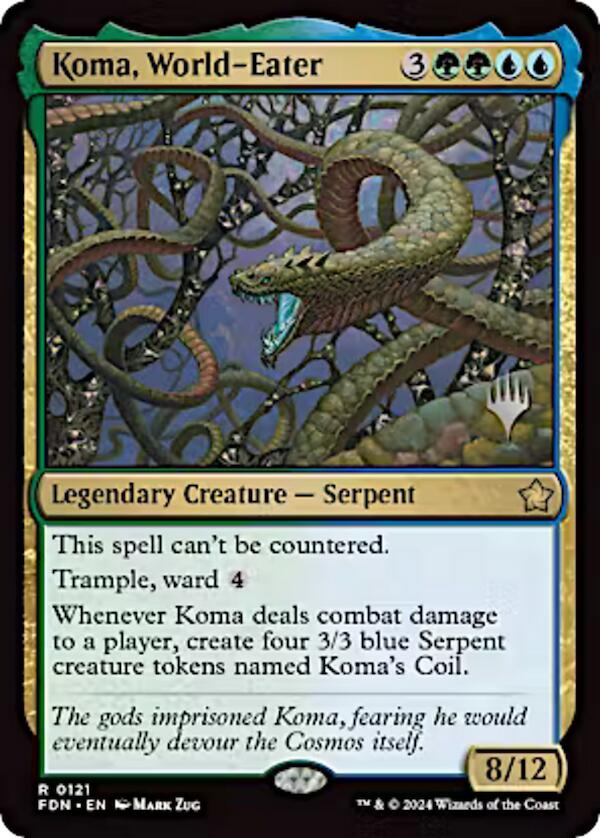 Koma, World-Eater (Promo Pack) [Aetherdrift Promos] | Card Merchant Takapuna