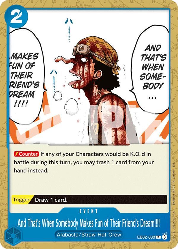 And That's When Somebody Makes Fun of Their Friend's Dream!!!! [Extra Booster: Anime 25th Collection] | Card Merchant Takapuna
