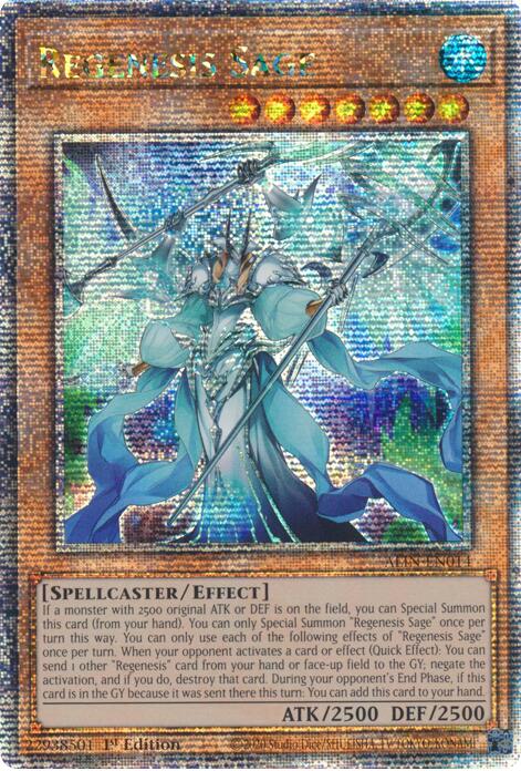 Regenesis Sage [ALIN-EN014] Quarter Century Secret Rare | Card Merchant Takapuna