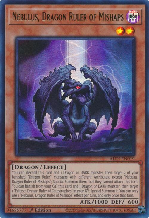 Nebulus, Dragon Ruler of Mishaps [ALIN-EN019] Ultra Rare | Card Merchant Takapuna