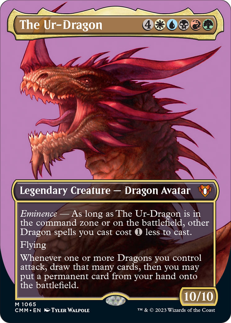 The Ur-Dragon (Borderless Textured Foil Frame Break) [Commander Masters] | Card Merchant Takapuna