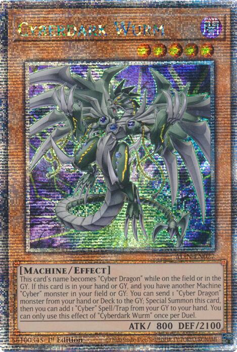 Cyberdark Wurm [ALIN-EN027] Quarter Century Secret Rare | Card Merchant Takapuna