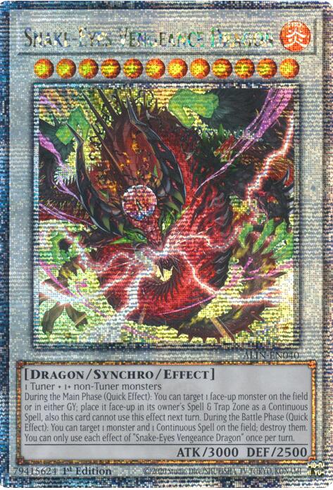 Snake-Eyes Vengeance Dragon [ALIN-EN040] Quarter Century Secret Rare | Card Merchant Takapuna