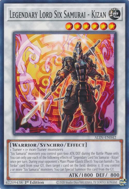 Legendary Lord Six Samurai - Kizan [ALIN-EN042] Common | Card Merchant Takapuna