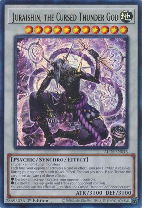 Juraishin, the Cursed Thunder God [ALIN-EN043] Ultra Rare | Card Merchant Takapuna