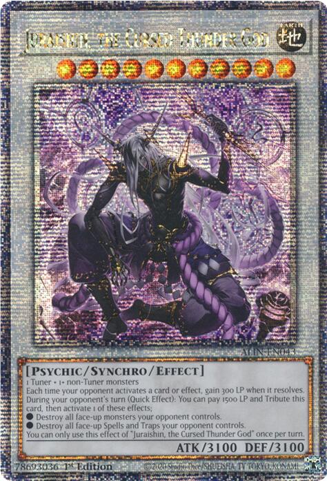 Juraishin, the Cursed Thunder God [ALIN-EN043] Quarter Century Secret Rare | Card Merchant Takapuna
